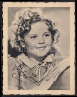 1936 Bp., Shirley Temple Club tagsági igazolványa előlapján Shirley Temple fotójával és nyomtatott aláírásával.