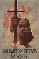 1938 Rok swietego Stefana na Wegry / Szent István év, lengyel kiadású képeslap, Klösz György s: Konecsni (b)