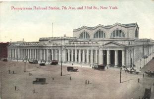 New York City, Pennsylvania Railroad Station, 7th Avenue and 33rd street, automobiles (EK)