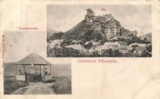 Fülek, vár, Csevicze forrás, Andor Ernő kiadása / castle, fountain (EB)