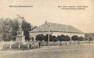 Jánoshalma, Római katolikus templom és elemi iskola, Szentháromság-szobor