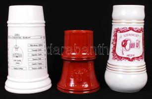 10 db Különféle porcelán és kerámia sörös korsó, hibátlanok