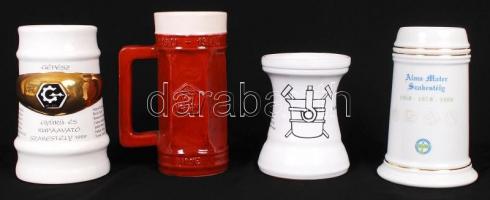 10 db Különféle porcelán és kerámia sörös korsó, hibátlanok