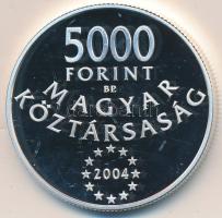 2004. 5000Ft Ag "Magyarország az EU tagja" T:PP Tanúsítvánnyal Adamo EM190