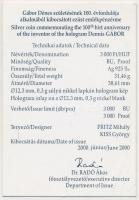 2000. 3000Ft Ag "Gábor Dénes" T:PP Tanúsítvánnyal!