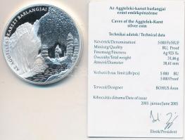 2005. 5000Ft Ag "Aggteleki-karszt barlangjai" T:PP Tanúsítvánnyal!