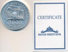 2004. 5000Ft Ag "Visegrádi vár" T:BU Tanúsítvánnyal! Adamo EM192