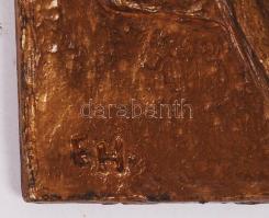 1988 "EH" jelzéssel: II. János Pál ausztriai látogatása lakalmából készült plakett, 7x16 c...