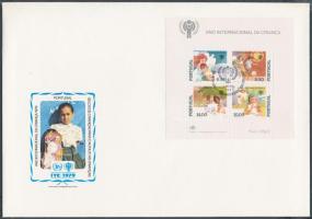 International Year of Children block FDC, Nemzetközi Gyermekév blokk FDC