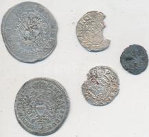 5db-ból álló kis ezüstpénz tétel T:vegyes