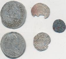 5db-ból álló kis ezüstpénz tétel T:vegyes