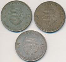 1947. 5Ft Ag "Kossuth" (3x) T:2-,3 Adamo F8.1