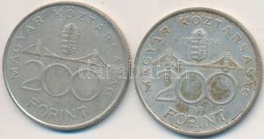 1994. 200Ft Ag "Deák" (2x) T:2- Adamo F13.1