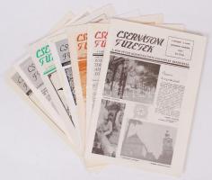 1991-1994 Csernátoni Füzetek, A Bod Péter Közművelődési Egyesület kiadványa, 7 db