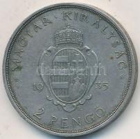 1935. 2P Ag "Pázmány" T:2- Adamo P7.1