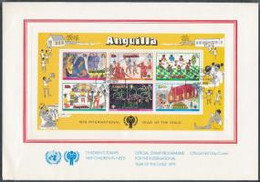 International Children's Year 7 diff. blocks on 6 large FDC Nemzetközi Gyermekév 7 klf blokk 6 ...