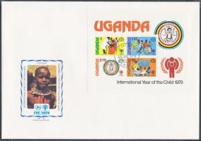 International Children's Year 7 diff. blocks on 6 large FDC Nemzetközi Gyermekév 7 klf blokk 6 ...