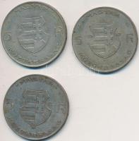 1947. 5Ft Ag "Kossuth" (3x) T:2-,3 Adamo F8.1