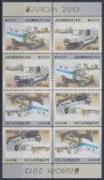 Europa CEPT Postal vehicles stampbooklet sheet, Europa CEPT Postai járművek bélyegfüzetlap