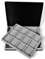 Éremtartó kazetta kivehető tálcával, 24 férőhellyel, használt, de újszerű állapotban