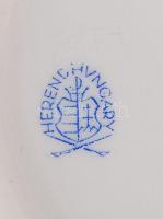 Herendi fogpiszkáló tartó, kézzel festett, jelzett, alján apró lepattanás, 5×6 cm