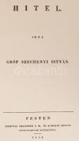 Gróf Széchenyi István: Hitel. Honunk szebblelkű asszonyainak. Hasonmás kiadás, Pesten, 1979, Halina kötés, kicsit foltos, de jó állapotban