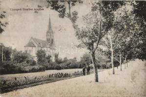 Szeged, Újszeged; Erzsébet templom, Grünwald Herman kiadása (fa)