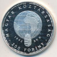 1992. 200Ft Ag "Veszélyeztetett állatvilág-gólya" T:PP Adamo EM126