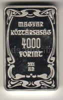 2001. 4000Ft Ag "100 éves a gödöllői művésztelep" T:PP Csak 4000db!