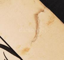 Jeney Jenő (1874-1942): Tettenérés. Vegyes technika, papír, jelzett, apró szakadások, 37×30 cm