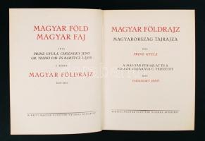 Prinz Gyula-Cholnoky Jenő-Gr. Teleki Pál-Bartucz Lajos: Magyar föld, magyar faj I-IV. kötet. Aranyoz...