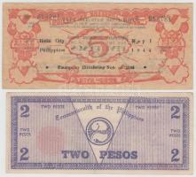 Fülöp-szigetek/Bacolod/Negros Occidental Provincial Currency Committee 1942. 2P + Fülöp-szigetek/Ilo...