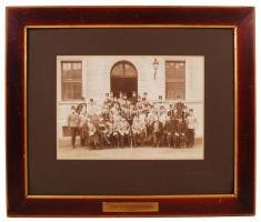 1911 Wüttenberg Husaren keretezett fotó, 18×27 cm