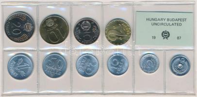 1987. 2f-20Ft 10db klf érmés forgalmi sor fóliatokban T:1