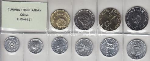 1986. 2f-20Ft 10db klf érmés forgalmi sor fóliatokban T:1