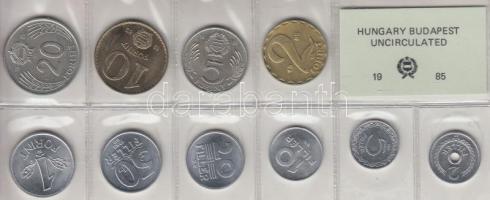 1985. 2f-20Ft 10db klf érmés forgalmi sor fóliatokban T:1