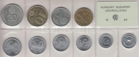 1984. 2f-20Ft 10db klf érmés forgalmi sor fóliatokban T:1