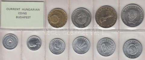 1984. 2f-20Ft 10db klf érmés forgalmi sor fóliatokban T:1