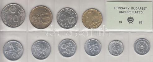 1983. 2f-20Ft 10db klf érmés forgalmi sor fóliatokban T:1