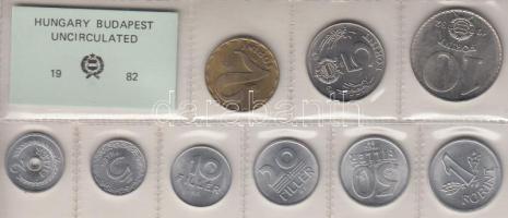 1982. 2f-10Ft 9db klf érmés forgalmi sor fóliatokban T:1