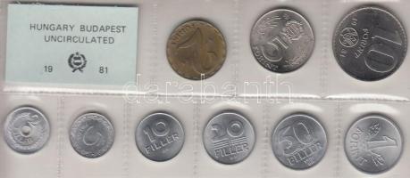 1981. 2f-10Ft 9db klf érmés forgalmi sor sérült fóliatokban T:1