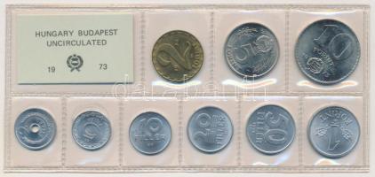 1973. 2f-10Ft 9db klf érmés forgalmi sor fóliatokban T:1
