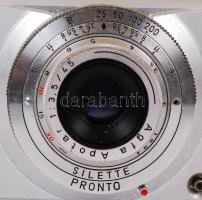 Agfa Silette Pronto fényképezőgép, eredeti bőr tokjában