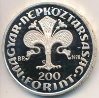 1978. 200Ft Ag "Első magyar aranyforint" T:PP Adamo EM56