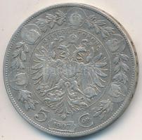 Ausztria 1907. 5K Ag T:3 Austria 1907. 5 Corona Ag C:F