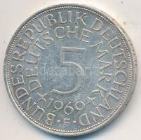 NSZK 1969F 5M Ag T:2,2- GFR 1969F 5 Mark Ag C:aXF