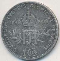 Ausztria 1908. 1K Ag "Jubileum" T:2- Austria 1908. 1 Corona Ag "Jubilee" C:VF