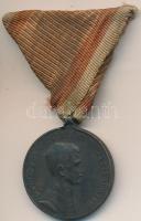 1917. Bronz Vitézségi Érem "IV. Károly / Fortitudini" mellszalagon. Szign: Kautsch T:2- Hungary 1917. Medal for Bravery on original ribbon Br sign: Kautsch C:VF