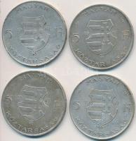 1947. 5Ft Ag "Kossuth" (4x) T:2-,3 Adamo F8.1