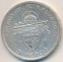 1938. 5P Ag "Szent István" T:2- Adamo P8.1